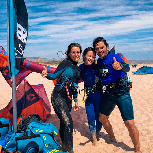 cursos kitesurf tarifa alumnos playa